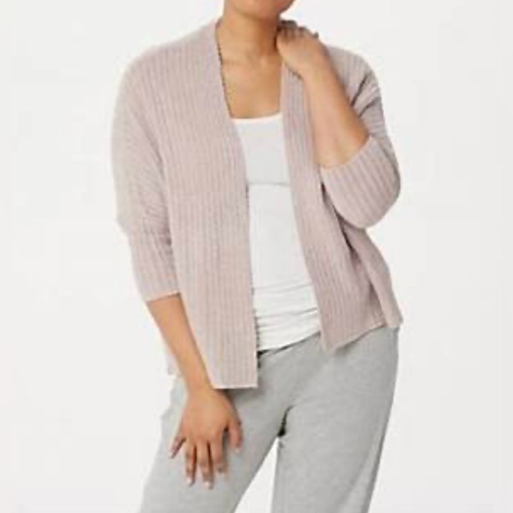 Barefoot Dreams Brown Cozychic Lite Ribbed Shrug - Size L/XL